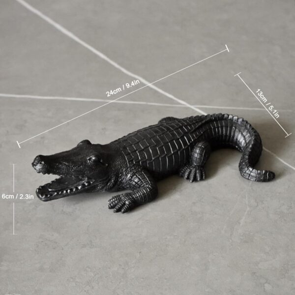 Crocodile Figurine Souvenirs Ornament Crafts Resin for Table Bedroom Balcony BlackHome & Garden|Home Dacor|Figurines|1 Crocodile Figurine