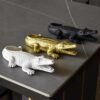 Crocodile Figurine Souvenirs Ornament Crafts Resin for Table Bedroom Balcony BlackHome & Garden|Home Dacor|Figurines|1 Crocodile Figurine