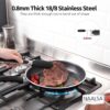 Grab 2Pc Silicone Food Tongs for Kitchen, Barbeque and Serving - 9 inch - 1 Year Warranty - FDA Approved Silicone, 315°C Heat-Resistant, Salad Tong, Serving Tong, BBQ Tong - Black (2)