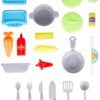 Amazon Brand - Jam & Honey Kitchen Set for Kids | Pretend and Play Toy | Portable Suitcase with Realistic Cooking Toys | for Boys & Girls 2+ Years | Non-Toxic | 24 Pieces | Multicolour