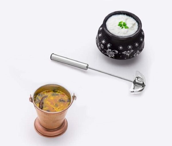 Stainless Steel Spring Mixi Egg, Lassi, Butter Milk Maker, Mixer Hand Hand Push Blender for Home Tool for Egg Beater, Kitchen Utensils for Blending, Whisking, Beating, Stirring, Silver
