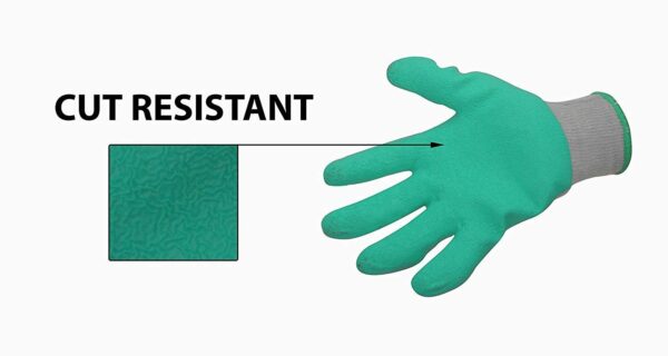 JWXSTORE Rubber Coated Cotton Cut N Slip Resistant Garden Gloves Multicolor - 2 Pairs, Pack of 1