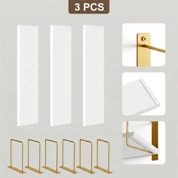 1776010494_Wall-Mounted-Bathroom-Shelves-Set-of-3-White-Rustic-Wood-Floating-Shelves-with-Metal-Brackets-Wall-Storage-Rack-for-Toiletries-Organizer-Washbasin-Kitchen-Living-Room-Golden-White.jpg Wall Mounted Bathroom Shelves Set of 3, White Rustic Wood Floating Shelves with Metal Brackets, Wall Storage Rack for Toiletries Organizer Washbasin Kitchen Living Room (Golden White)