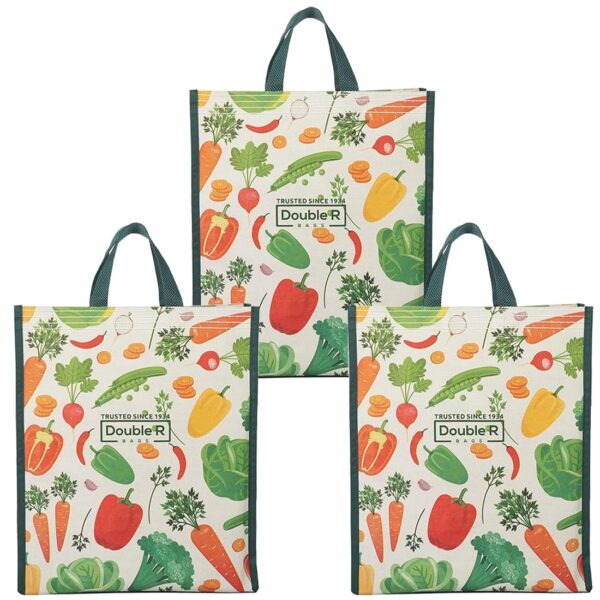 DOUBLE R BAGS Eco-Friendly, Reusable & Multi-Purpose Cotton Canvas Bag DOUBLE R BAGS Eco-Friendly, Reusable & Multi-Purpose Cotton Canvas Bag With Reinforced Handles For Kitchen Essentials Grocery, Fruits And Vegetables