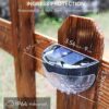 Solar Deck Outdoor Lights Waterproof Automatic Day Off & Night On Solar Lights for Outdoor Garden, Patio,Pathway,Wall,Stair & Yard Decoration,Balconies (Warm White) (2)