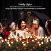 Solar Lights Outdoor Waterproof, 2 Packs 16LED, Solar Garden, Patio, Garden Decor, Patio Decor, Firefly Outdoor, Unique Gifts for Women, Gifts for Grandma