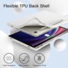 ProElite Cover for Samsung Galaxy Tab S10 Lite 10.9"/ Tab S9 FE 10.9 inch/Tab S10 FE/Tab S9 11" Cover, Soft Flexible Flip Case Cover with S Pen Holder, Auto Sleep Wake, [Recoil Series] - Grey