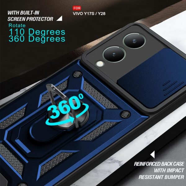 1776033997_AIBEX®-Back-Cover-for-Vivo-Y28-5G-Vivo-Y17s-4G-D10-Tough-Armor-Case-Sliding-Camera-Shield-360°-Protection-Kickstand-Ring-Holder-Military-Grade-Shockproof-Bumper-Case.jpg AIBEX® Back Cover for Vivo Y28 5G / Vivo Y17s 4G | D10 Tough Armor Case | Sliding Camera Shield | 360° Protection | Kickstand Ring Holder | Military-Grade Shockproof Bumper Case