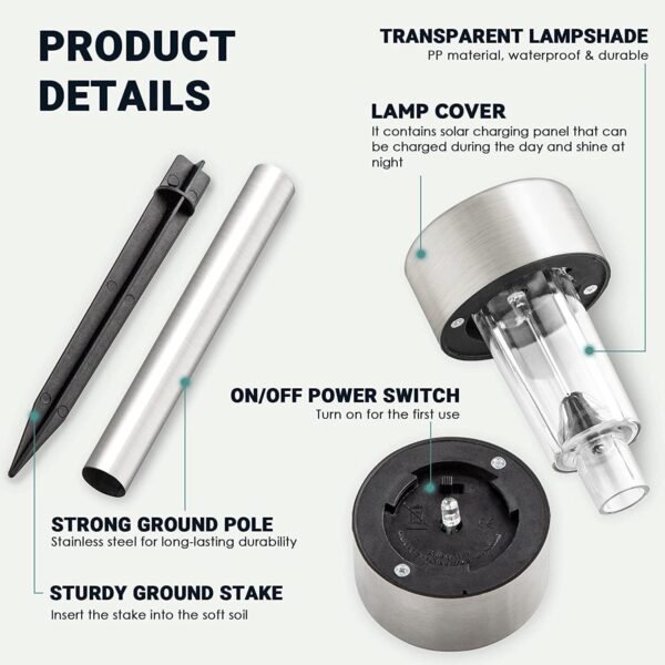 1776035748_Solar-Garden-Lights-Outdoor-Waterproof-LED-Solar-Pathway-Lights-for-Lawn-Yard-Walkway-Driveway-Home-Garden-Automatic-Dusk-to-Dawn-Solar-Stake-Lights-with-Rechargeable-Battery-Warm-White-2.jpg Solar Garden Lights Outdoor Waterproof, LED Solar Pathway Lights for Lawn Yard Walkway Driveway Home Garden, Automatic Dusk to Dawn Solar Stake Lights with Rechargeable Battery (Warm White, 2)