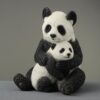 Veronese Design 4 1/2 Inch Mother Panda Hugging Cub Resin Animal Sculpture Hand Painted Collectible Figurine