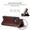 WOW IMAGINE Shock Proof Flip Cover Back Case Cover for Xiaomi Mi Redmi Note 13 5G (Flexible | Leather Finish | Card Pockets Wallet & Stand | Chestnut Brown)