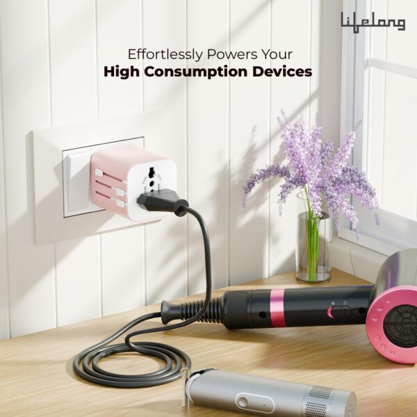 1776041319_Lifelong-Electronics-10A-Universal-Travel-Adapter-All-in-One-2500W-Heavy-Duty-Power-180-Countries-EuropeUSUKAUAsia-etc.-9-Hole-International-Worldwide-Socket-Accessories-Latest-Launch.jpg Lifelong Electronics 10A Universal Travel Adapter All in One | 2500W Heavy Duty Power | 180+ Countries - Europe/US/UK/AU/Asia etc. | 9-Hole International Worldwide Socket Accessories (Latest Launch)