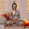 Global Grabbers New 25 Centimetre Meditating Sitting Buddha Statue showpiece Idol Home Decor Items for Living Room and Gifts (Golden2)