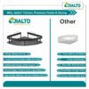 JIALTO 1 PCS Aluminum Bathroom Corner Shelf for Wall, rustproof, Nail-Free, No Drilling Organizer Holder, Bathroom Shelf for Wall Stand for Corner Holder, Washroom & Bathroom Accessories (Black)