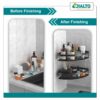 JIALTO 1 PCS Aluminum Bathroom Corner Shelf for Wall, rustproof, Nail-Free, No Drilling Organizer Holder, Bathroom Shelf for Wall Stand for Corner Holder, Washroom & Bathroom Accessories (Black)