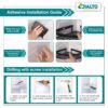 JIALTO 1 PCS Aluminum Bathroom Corner Shelf for Wall, rustproof, Nail-Free, No Drilling Organizer Holder, Bathroom Shelf for Wall Stand for Corner Holder, Washroom & Bathroom Accessories (Black)
