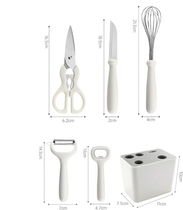 1776060268_Stainless-Steel-6-Piece-Kitchen-Gadgets-Set-Kitchen-Scissors-Kitchen-Utensils-Set-with-Holder-Paring-Knife-Whisk-Bottle-Opener-Peeler-Anti-Slip-Handle-Decorative-Base.jpg Stainless Steel 6-Piece Kitchen Gadgets Set, Kitchen Scissors, Kitchen Utensils Set with Holder, Paring Knife, Whisk, Bottle Opener, Peeler- Anti-Slip Handle, Decorative Base,