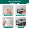 amazon basics Bathroom Organiser Without Drill | Bathroom Corner Shelves | Washroom Storage Organizer | Shelf & Fittings | Wall Mounted Pack of 2