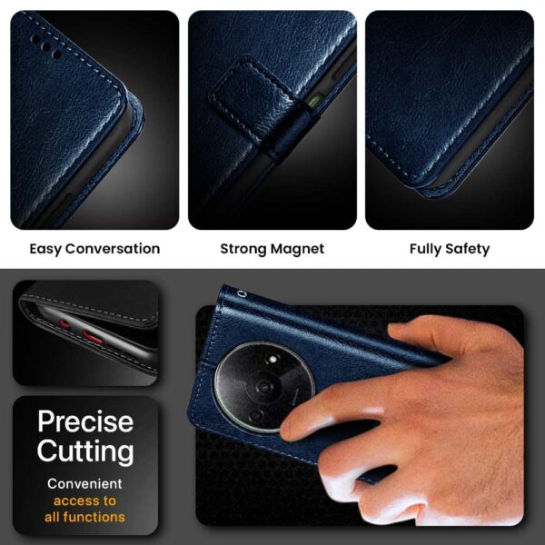 1776063545_WOW-IMAGINE-Shock-Proof-Flip-Cover-Back-Case-Cover-for-Mi-Redmi-A3-Redmi-A3X-Poco-C61-Flexible-Leather-Finish-Card-Pockets-Wallet-Stand-Blue.jpg WOW IMAGINE Shock Proof Flip Cover Back Case Cover for Mi Redmi A3 | Redmi A3X | Poco C61 (Flexible | Leather Finish | Card Pockets Wallet & Stand | Blue)