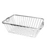 Dish Drainer Basket for Kitchen | Utensil Stand for Kitchen | Dish Drying Rack with Drainer Bartan Stand Dish Rack with - 360 Degree Rotation Dish Drainer (Stainless Steel)