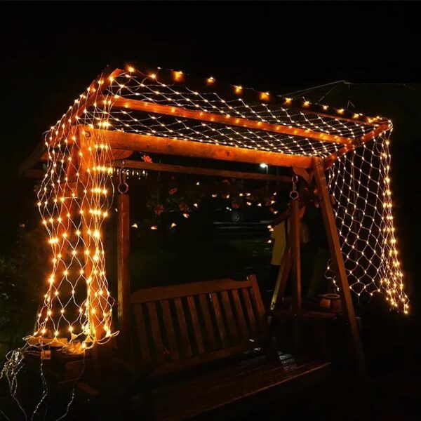 1776068923_TechPride-LED-Net-Mesh-String-Lights-192-LED-Warm-White-Fairy-Lights-with-8-Modes-9.8ft-x-6.6ft-Decorative-Mesh-Lights-for-Home-Balcony-Garden-Wedding-Diwali-Christmas-Party-Decoration.jpg TechPride LED Net Mesh String Lights | 192 LED Warm White Fairy Lights with 8 Modes | 9.8ft x 6.6ft Decorative Mesh Lights for Home, Balcony, Garden, Wedding, Diwali, Christmas & Party Decoration