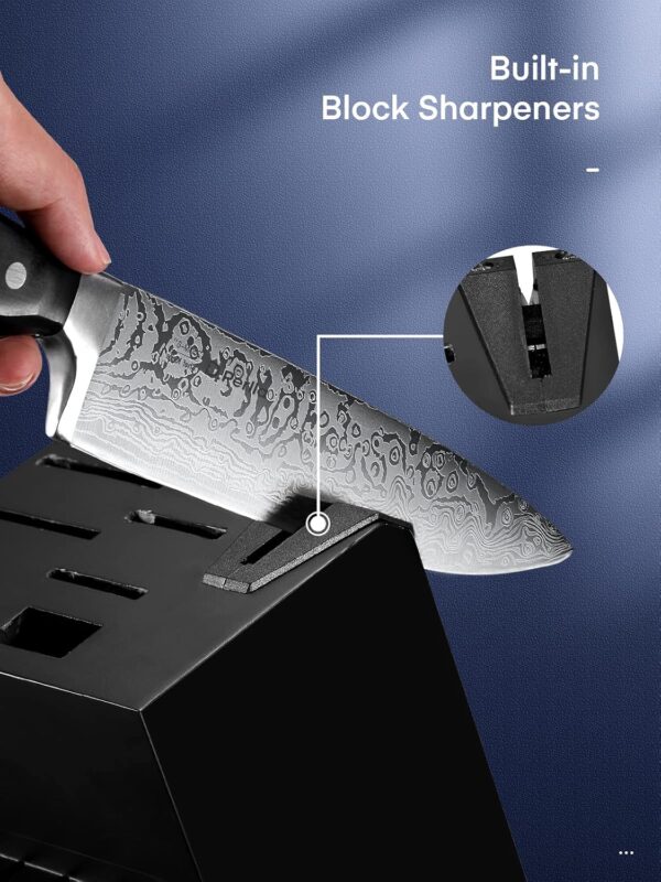 1776078762_D.Perlla-Kitchen-Knife-14-Piece-Knife-Block-with-Built-in-Sharpener-Black-Wood-Block-Scissor-Knives-Stainless-Steel-Black-Handle.jpg D.Perlla Kitchen Knife, 14 Piece Knife Block with Built-in Sharpener, Black Wood Block, Scissor Knives, Stainless Steel, Black Handle