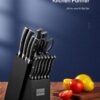1776078764_D.Perlla-Kitchen-Knife-14-Piece-Knife-Block-with-Built-in-Sharpener-Black-Wood-Block-Scissor-Knives-Stainless-Steel-Black-Handle.jpg D.Perlla Kitchen Knife, 14 Piece Knife Block with Built-in Sharpener, Black Wood Block, Scissor Knives, Stainless Steel, Black Handle