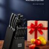 1776078765_D.Perlla-Kitchen-Knife-14-Piece-Knife-Block-with-Built-in-Sharpener-Black-Wood-Block-Scissor-Knives-Stainless-Steel-Black-Handle.jpg D.Perlla Kitchen Knife, 14 Piece Knife Block with Built-in Sharpener, Black Wood Block, Scissor Knives, Stainless Steel, Black Handle