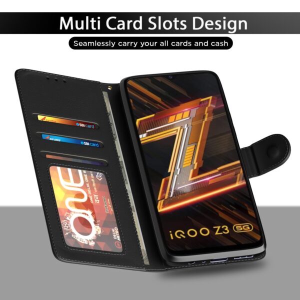 1776081878_Pikkme-IQOO-Z3-5G-Flip-Case-Leather-Finish-Inside-TPU-with-Card-Pockets-Wallet-Stand-and-Shock-Proof-Magnetic-Closing-Complete-Protection-Flip-Cover-for-IQOO-Z3-5G-Black.jpg Pikkme IQOO Z3 5G Flip Case Leather Finish | Inside TPU with Card Pockets | Wallet Stand and Shock Proof | Magnetic Closing | Complete Protection Flip Cover for IQOO Z3 5G (Black)