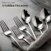 Frenchware Cutlery (Set of 12, Stainless Steel Spoons - 6 and Forks - 6), 100% Food Grade, Non Toxic, Anti-Rust, Dishwasher Safe, Perfect Gifting Set for All Occasions