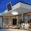 hardoll Solar Ceiling Light 100W with Remote Controlled Outdoor LED Waterproof Garden Indoor Lamp(Warm & Cool White)