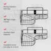 USF Corner Storage Rack Set for Bathroom and Kitchen, Self Adhesive Wall Mounted Shelf with No Drill Fixing and Strong Hold, Space Saving Corner Design (Black, Pack of 2)