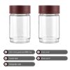 CELLO Modustack Glassy Storage Jar Set of 2 (750 ml x 2), Maroon | Glass Jar with Lid | Stackable | For Grains, Pulses, Spice, Cereals, Cookies, Dry Fruits | Fridge Storage Container