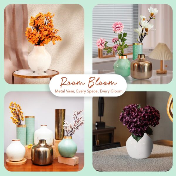 1776095550_Nostrae-by-Ekhasa-Unbreakable-Metallic-Gold-Flower-Vase-for-Home-Decor-Aesthetic-Flower-Vase-Gift-for-Weddings-Housewarmings-Parties-Decorative-Metal-Vase-for-Living-Room-Dining-Table-Office.jpg Nostrae by Ekhasa Unbreakable Metallic Gold Flower Vase for Home Decor | Aesthetic Flower Vase Gift for Weddings, Housewarmings, Parties | Decorative Metal Vase for Living Room, Dining Table, Office