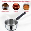 Vinod Tivoli Stainless Steel Saucepan - 1.1 Litre, 14 cm | Sandwich Bottom for Even Heating, Bakelite Handle Tea Pan, Induction Utensil | for Milk Boiling, Chai, Sauce Pot | Perfect for Daily Cooking
