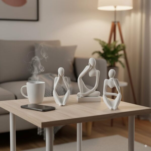 1776110698_Ceramic-Thinker-Statue-5In-Set-of-3-Abstract-Men-Figurine-Showpiece-Modern-Sculpture-Home-Decor-for-Living-Room-Bedroom-Bookshelf-Office-Table-Housewarming-Birthday-Gift-White.jpg Ceramic Thinker Statue 5In -Set of 3 | Abstract Men Figurine Showpiece Modern Sculpture | Home Decor for Living Room Bedroom Bookshelf Office Table | Housewarming Birthday Gift (White)