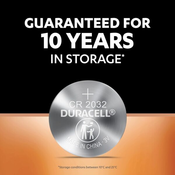 Duracell CR2032 Lithium Coin Battery, Pack of 50, Specialty Devices, Child Resistant Packaging, Electronic car Keys, Scale