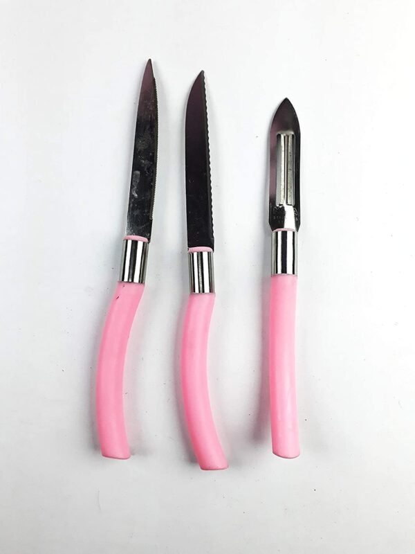 Nova Brand Knife Set of 3 (Multicolor) (Includes 2 Pieces of Knives & 1 Peeler) Stainless Steel Knife Set