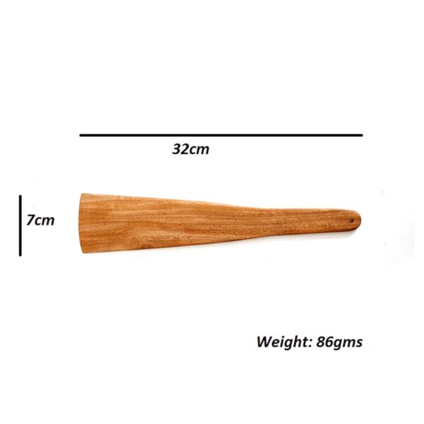 The Indus Valley Wooden Flip/Spatula/Ladle for Cooking Dosa/Roti/Chapati | Kitchen Tools | No Harmful Polish | Handmade | Cookware - (Neem Wood, Set of 4), 37cm