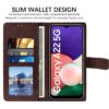 Amazon Brand - Solimo Flip Leather Mobile Cover (Soft, Flexible & Kickstand Back case) Compatible for Samsung Galaxy A22 5G / F42 5G (Coffee)