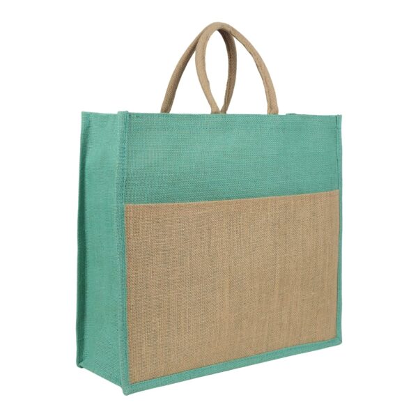 DOUBLE R BAGS Eco Friendly Jute Jhola Bag With Reinforced Handles For Kitchen Essential,Grocery, Shopping, Fruits And Vegetable