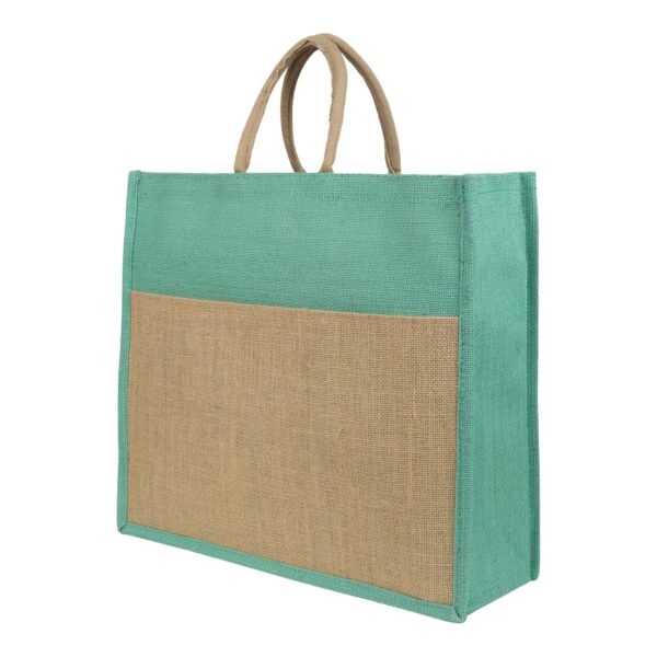 DOUBLE R BAGS Eco Friendly Jute Jhola Bag With Reinforced Handles For Kitchen Essential,Grocery, Shopping, Fruits And Vegetable