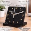 1776138867_Desktop-Analog-Clock-with-Stand-Black-Sparkle-Finish-Decorative-Table-Clock-for-Study.jpg Desktop Analog Clock with Stand, Black Sparkle Finish, Decorative Table Clock for Study