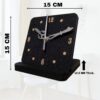 1776138868_Desktop-Analog-Clock-with-Stand-Black-Sparkle-Finish-Decorative-Table-Clock-for-Study.jpg Desktop Analog Clock with Stand, Black Sparkle Finish, Decorative Table Clock for Study