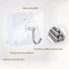 Claiez Adhesive Hooks 13.2LB(Max) Heavy Duty Self Adhesive Hooks Transparent Waterproof and Oilproof Wall Hooks for Kitchen Bathroom Shower Door Outdoor Home Improvement Utility Hook 10 Pack