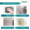 JIALTO 5 in 1 Self-Adhesive Bathroom Organizer Combo - No Drill Wall Mounted Shelf Stand with Metal Racks, Toothbrush Holder, Soap Dish & Storage Tray - Multipurpose Bathroom Accessories (Golden)
