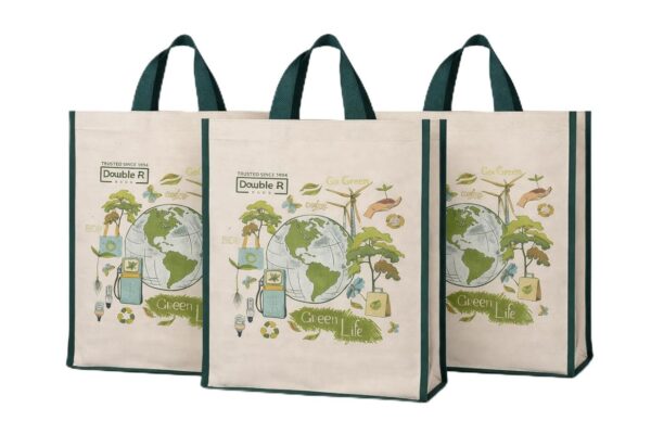 DOUBLE R BAGS Eco-Friendly, Reusable & Multi-Purpose Cotton Canvas Bag DOUBLE R BAGS Eco-Friendly, Reusable & Multi-Purpose Cotton Canvas Bag With Reinforced Handles For Kitchen Essentials Grocery, Fruits And Vegetables