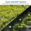Solar Outdoor Lights, Solar Lights Outdoor Waterproof, Stainless Steel LED Pathway Lights Outdoor Solar Lights Solar Garden Lights for Patio, Lawn, Yard and Landscape