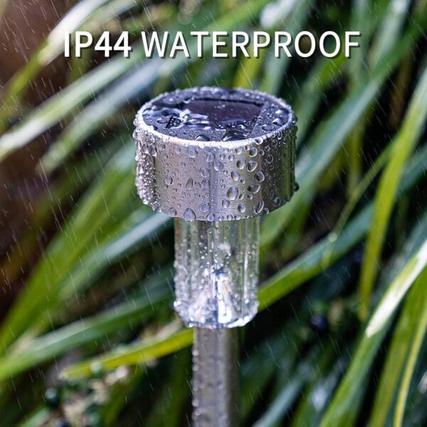 Solar Outdoor Lights, Solar Lights Outdoor Waterproof, Stainless Steel LED Pathway Lights Outdoor Solar Lights Solar Garden Lights for Patio, Lawn, Yard and Landscape