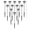 Solar Outdoor Lights, Solar Lights Outdoor Waterproof, Stainless Steel LED Pathway Lights Outdoor Solar Lights Solar Garden Lights for Patio, Lawn, Yard and Landscape